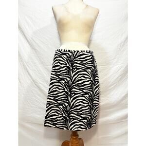 Style & Co Collection Faux Fur Zebra Print Skirt (Size 10)